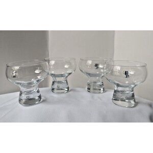 4 Dessertschale Durobor Viking Kosta Boda Rondo Bubble Stem Belgium